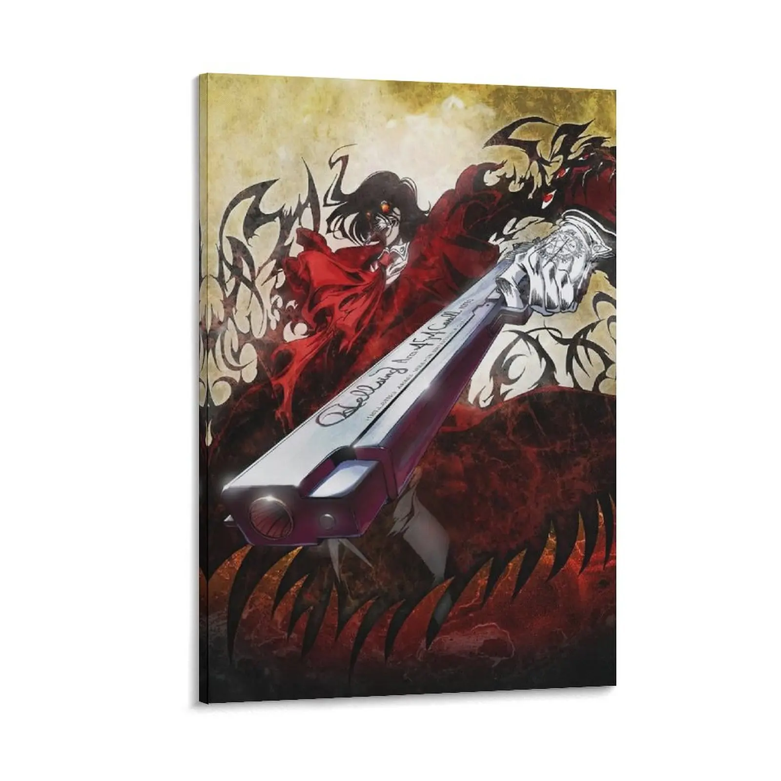Hellsing Alucards Anime Poster. Decorative Canvas Wall Art. Living Room And Bedroom Decor. Gift Idea. Wall Decor. Poster Canvas Wall Art For Bedroom Decor Bar Office Room Decor Gift