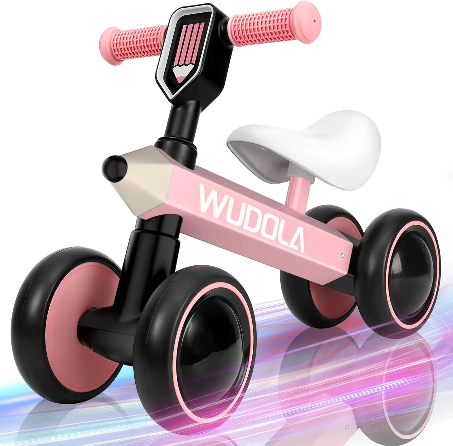 Baby Balance Bike for 1 Year Old, Birthday Gifts for Boys and Girls, No Pedal 4 Silence Wheels & Soft Seat First Bike, Baby Sports