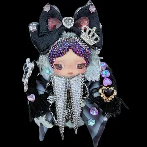 Wednesday * Skull Panda(Nevermore Academy Uniform Version) Handmade Diamond Plush Doll