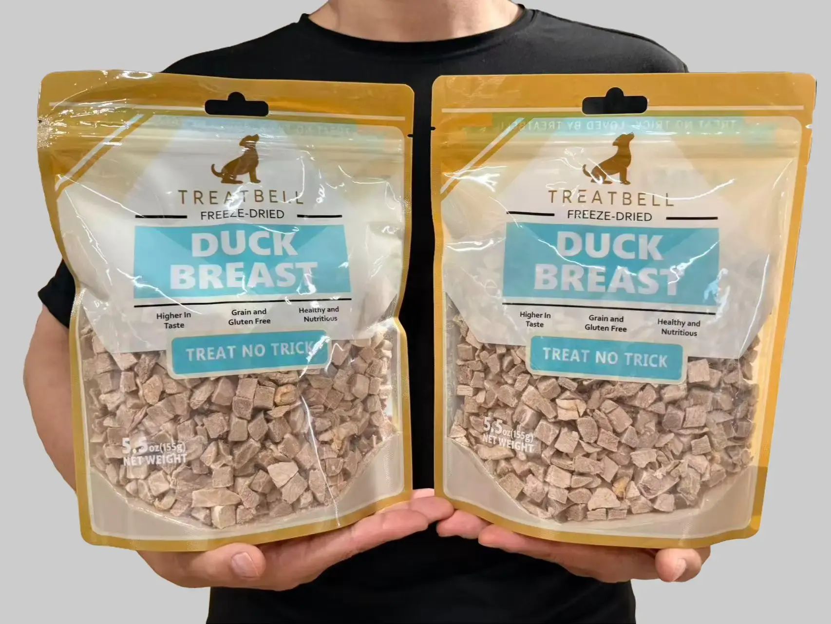 2bags/11oz Single Ingredient 100% Duck Breast Freeze-Dried 310g , Healthy, Not Ground or Compressed, Grain-Free, High-Protein, Single-Ingredient Dog Treats , Cat Treats, Training Treats, Meal Topper, puppies and kittens friendly