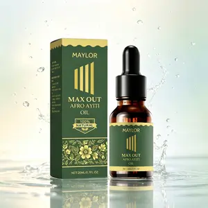 Max+ Afro Ayiti Men's Herbal Hair Oil 20ml – Natural Plant-Based Haircare Liquid – Lightweight Moisturizer to Boost Moisture – Hydrating Treatment for Dry Hair & Scalp – Summer Vibes Daily Hair Care