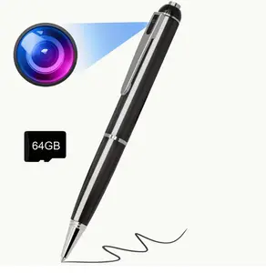 1080P HD Portable Body Camera Pen,  Mini Nanny Cam with Video Recording, Built-in 200mAh Rechargeable Battery, One-Click Operation, Ideal for Office Meetings, Indoor/Outdoor Use, Pocket Clip Included, Indoor Camera voice  rec  pen