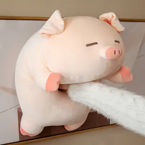 Pig Stuffed Animal Plush Pillow - 15.7'' Kawaii Soft Pig Hugging Pillow, Adorable Cuddle Plush Toy, for Kids, Girlfriend, or Adults, Perfect for Christmas and Birthdays (Squint, 15.7in) mallow  mash stuffed  animals  for  kids plushie toy stuff animal toy