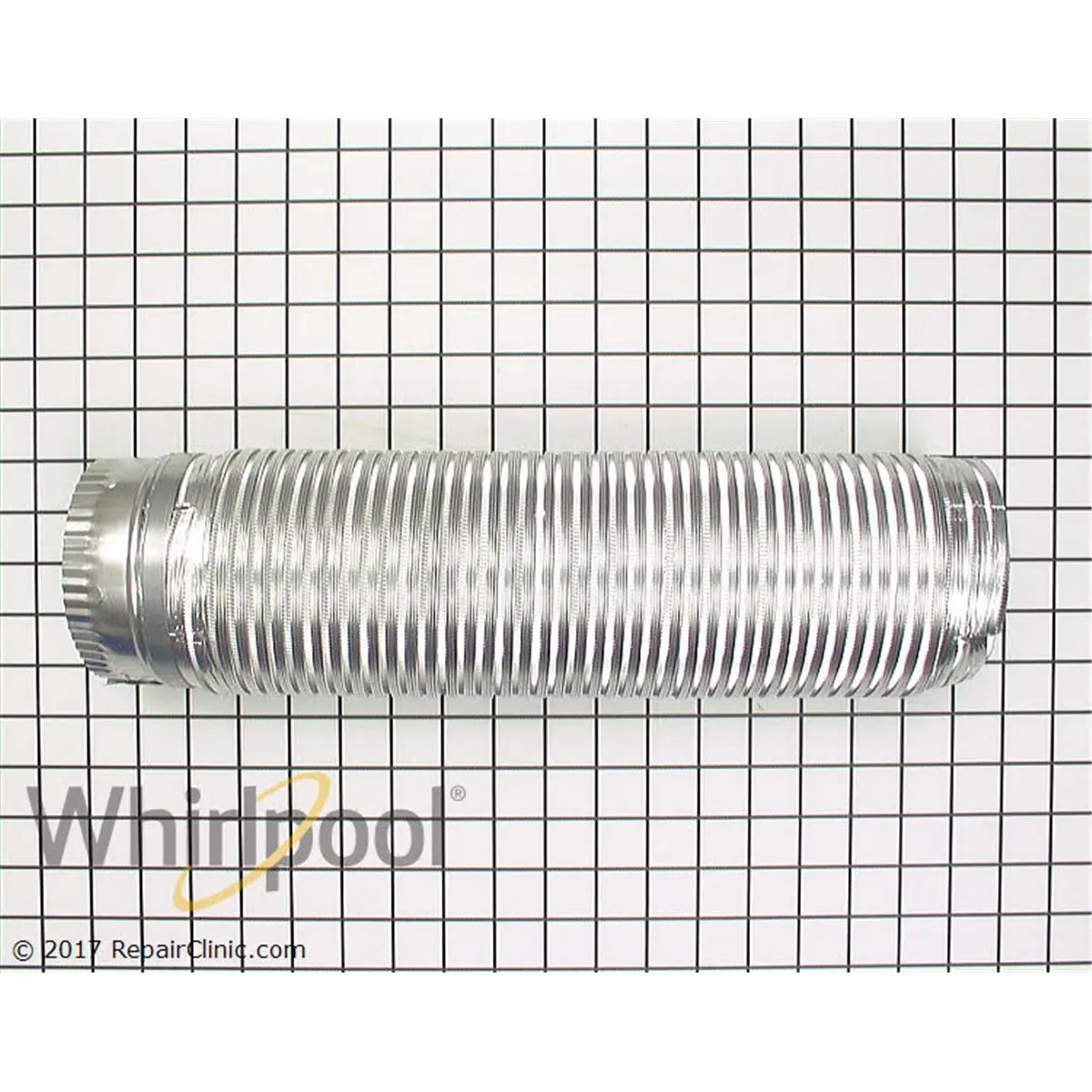 Whirlpool 4396009RP Aluminum Crush-Resistant Dryer Exhaust Duct, 5 ft Universal-Fit Heat Venting UC Vent