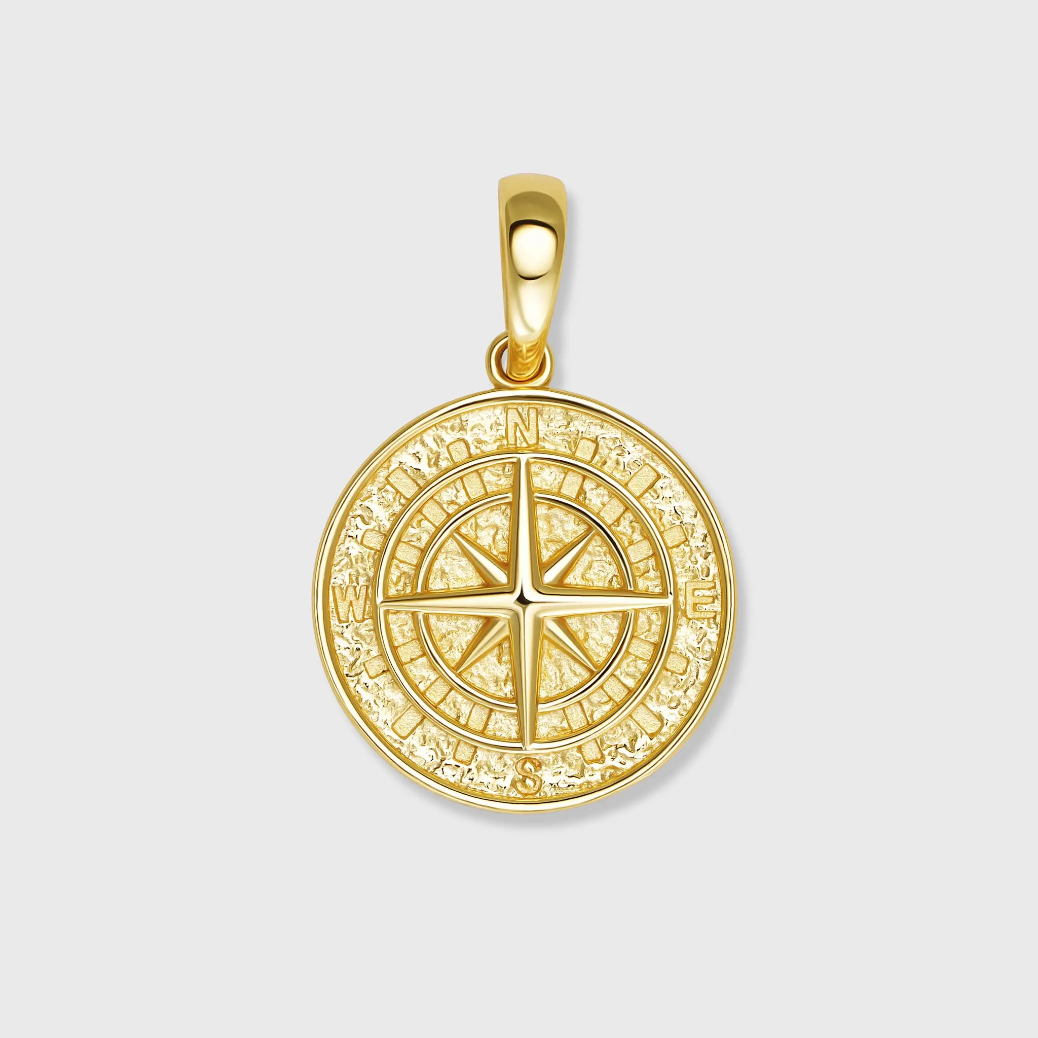 Gold Compass Pendant for Men & Women - Fashion Accessory