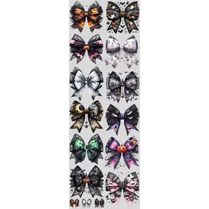 Bowtiful Halloween DTF Transfer Gang Sheet 24.5" wide x 72" long. Direct To Film