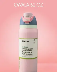 Owala FreeSlip Stainless Steel Vacuum Insulated Sports Water Bottle Pink