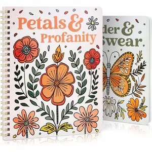 Two Adult Coloring Books with Floral Designs, Fun Stress Relief Activities, Perfect Relaxing Gift for Women, Ideal for Leisure Time