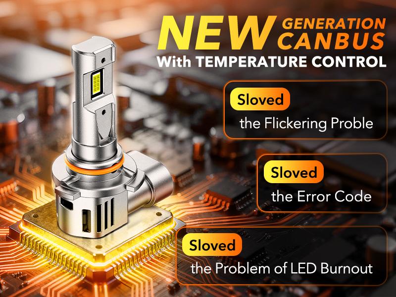 OXILAM 2026 Upgraded 9005 HB3/9006 HB4/H11/H9/H8/9004/9007/9008 H13/9012/H4/H1 LED Bulbs,High/Low Beam Headlight Bulbs,Fog Lights Bulbs, 120W 42000LM Super Bright 6500K Cool White with High-Speed Cooling Fan,No Flicker,IP68,Plug and Play