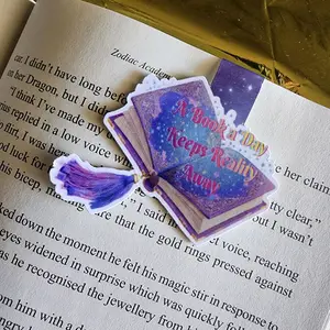 A book a day keeps reality away magnet bookmarm