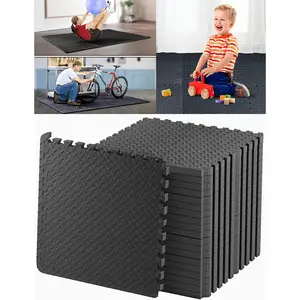 Kangler 20 pcs Gym Mats Set - EVA Foam Puzzle Floor Mats, High-Density Interlocking Foam Floor Tiles Home Workout Exercise Mats for Play-Room Garage Pool Treadmill Garage Kitchen Flooring
