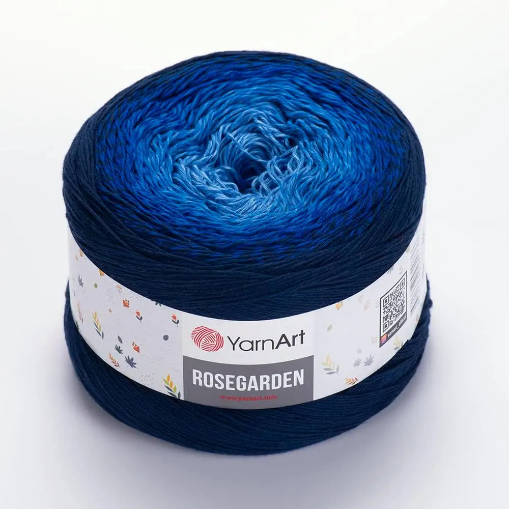Yarn Art Flowers Rosegarden 100% Cotton 250gr 8.80 oz 1094yds Multicolor Cotton Yarn Rainbow Crochet Yarn Spring Summer (325)