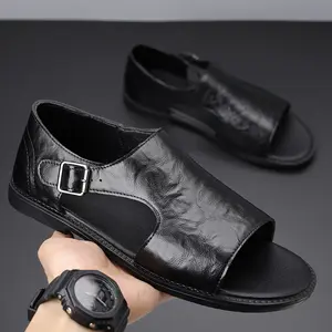 Summer sandals for men Black and brown comfortable sandals Boys casual walking shoes Footwear sandals men Weight