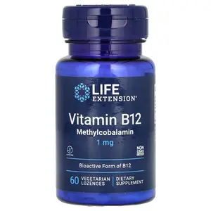 Life Extension Vitamin B12 Methylcobalamin, 1 mg, 60 Vegetarian Lozenges