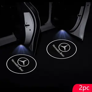 2pcs LED Car Door Welcome Light Projector Logo for Mercedes-Benz B/e/c-Class W205/w176/w212/w213/w246/w247/w166/m/x166/gl Accessories