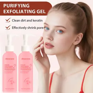 Sakura Niacinamide Exfoliating Clear Gel Turmeric Vitamin C Exfoliating Gel Gentle Nourishing Moisturizing Deep Cleansing Face Body Suitable For All Skin Types