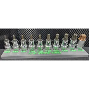 Magnetic Torx Socket Organizer – Fits Pittsburgh 67887 95506 61246 93901 | 1/2 Drive 3D Printed Holder | 9Pc Storage