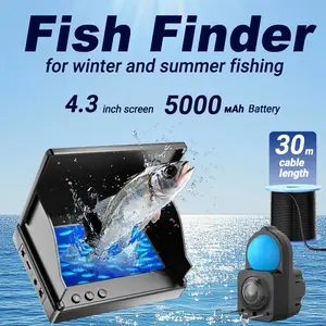 4.3 Inch Video Fish Finder, Ice Fishing Water Fishing, HD 1080P Waterproof Camera with Night Vision, Fishing Gear Set