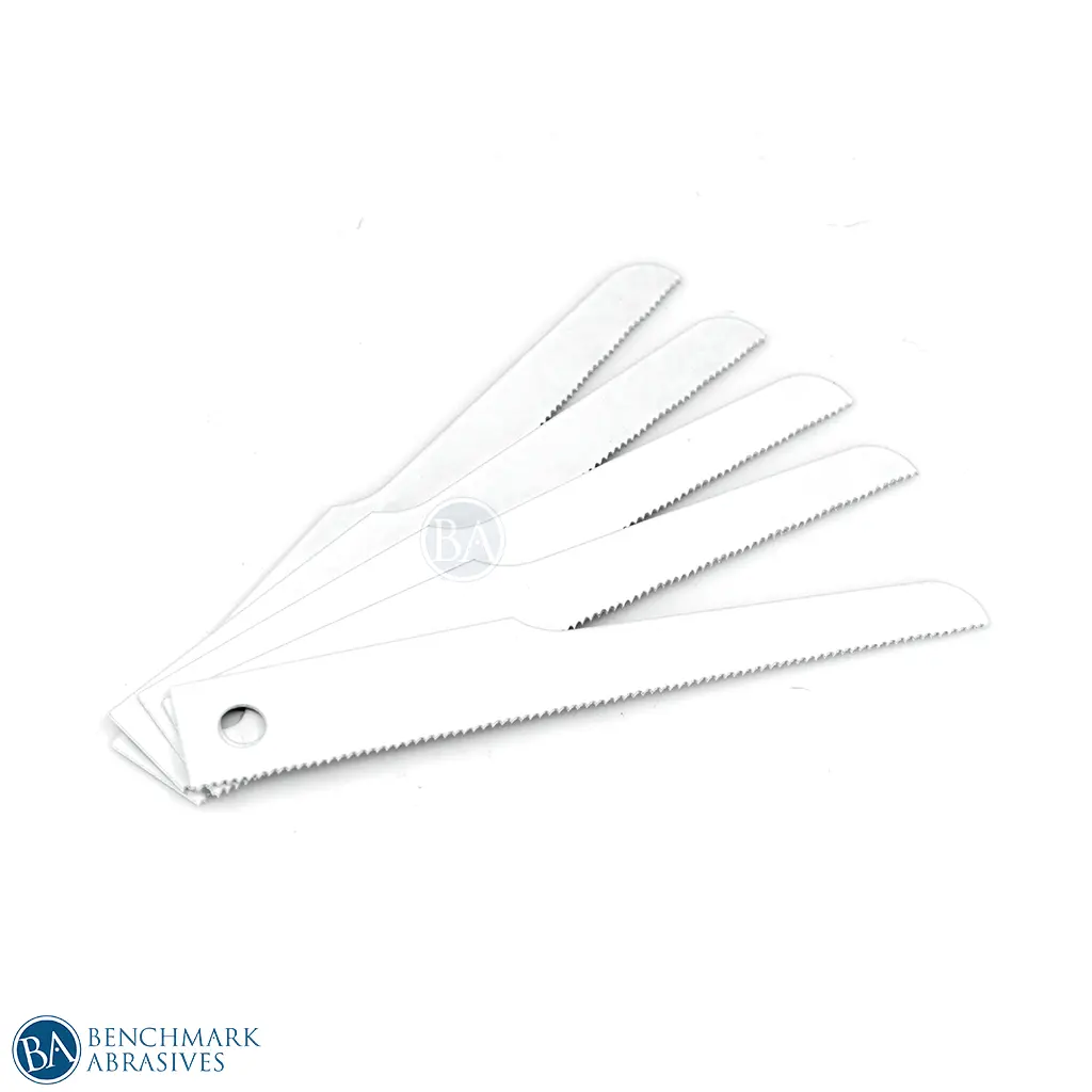 Bi-Metal Fiberglass Scroll Air Saw Blade - 3-1/2" x 24T, 5-Pack, Shock Resistant for Exhaust Work, Plastic Cutting, Auto Body 24T Clean Cuts