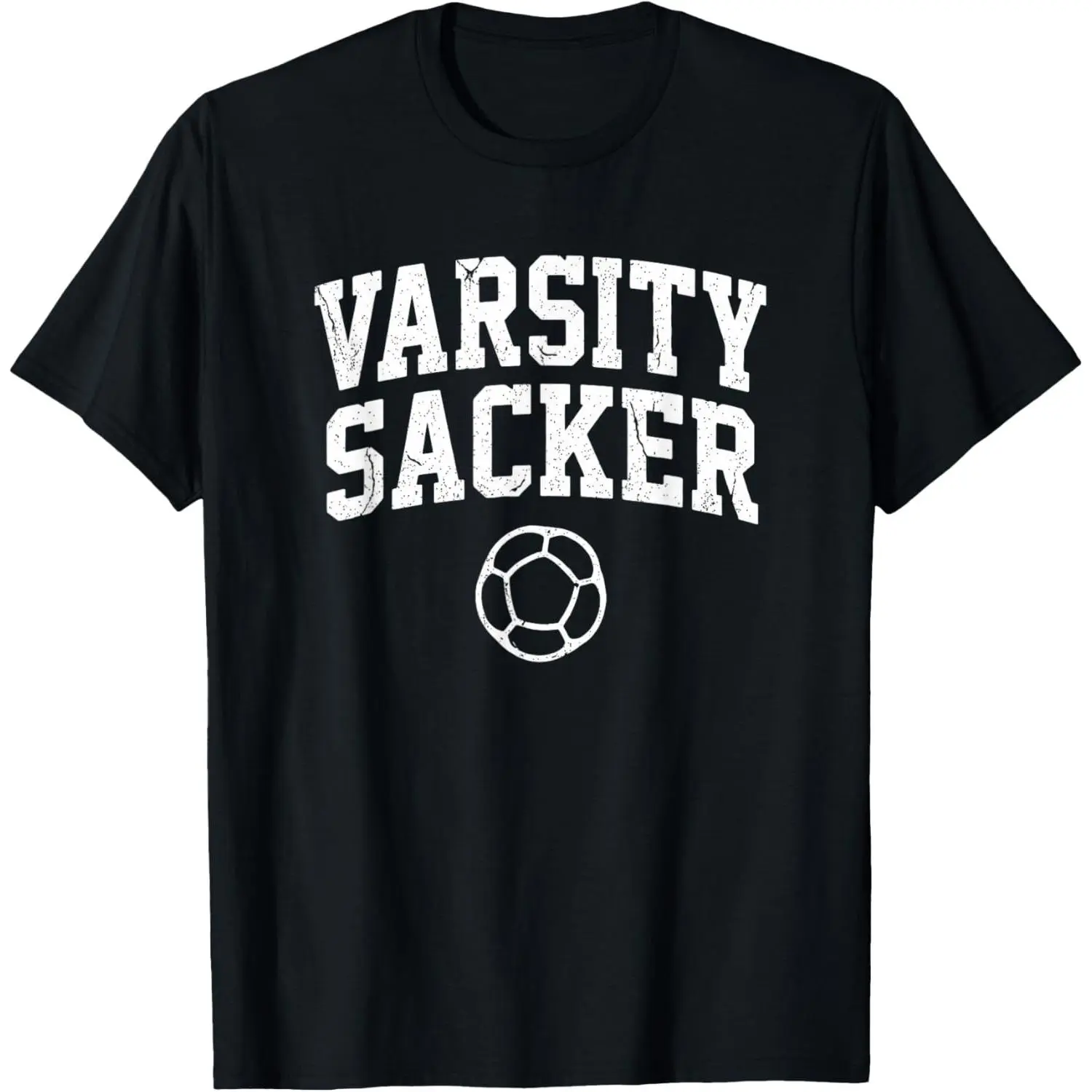 100%cotton Varsity Sacker Tee Funny Hacky Sack T-Shirt T-Shirt