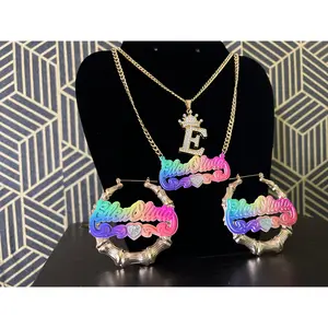 Acrylic custom necklace for children women's gift custom letter name art pendant