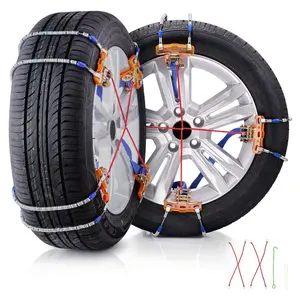 VEVOR 8 PCS Snow Chains, Tire Traction Wheel Chains for Tire Width 9.2-11.2 in/235-285 mm, Manganese Alloy Steel Emergency Tire Chains for Cars, Pickups, SUVs, and TrucksVEVOR Super Brand Day