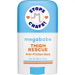 Megababe Thigh Rescue Anti-Chafe Stick Mini | Travel size, great for on-the-go | Prevents skin chafe & irritation | Thighs, arms, bra-lines & more