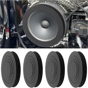 4 count 3in1  Speakers  with Self Adhesive,Multi-Size 6" 6.5" 6.75" Ring Speaker for  Door Speakers Enhance Sound Clearer,Universal Speaker  Rings 360? Surround