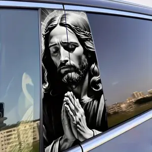 Christian Prayer Car Stickers Tt003, Waterproof B Pillar Vinyl Decals, Scratch Cover, Creative Sun Protection, Fits All Vehicles, Car Decorative Sticker, Automotive Accessories, Universal Car Sticker