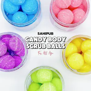 【Sahipub】Candy Scrub Balls Fresh Fruit Scented- Exfoliating, Body Care, Body Polish, Body Wash, Skin Repair, Cleansing- For Skin, Hands, Feet Moisturizing Summer Gift Cosmetic Cleanser Thanksgiving Black Friday