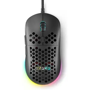 M1SE Wired Gaming  with  Shell, 12800DPI Optical Sensor, 6 Programmable Macros, Software Support for Custom Key Config, and RGB Settings for Windows 7/8/10/XP, Vista, Linux-Black