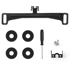 GJAHSH Universal License Plate Backup Camera Mount, Stainless Steel Rear View Camera Bracket, 13mm Hole Distance, Dash Cam Rear Camera Holder (No Camera)