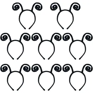 8 Pack Butterfly Antenna Headband  Headband Alien Hairband Butterfly Hair Accessories Black  Hairband for Halloween Party Costume  Dress Up Pretend Play Accessory