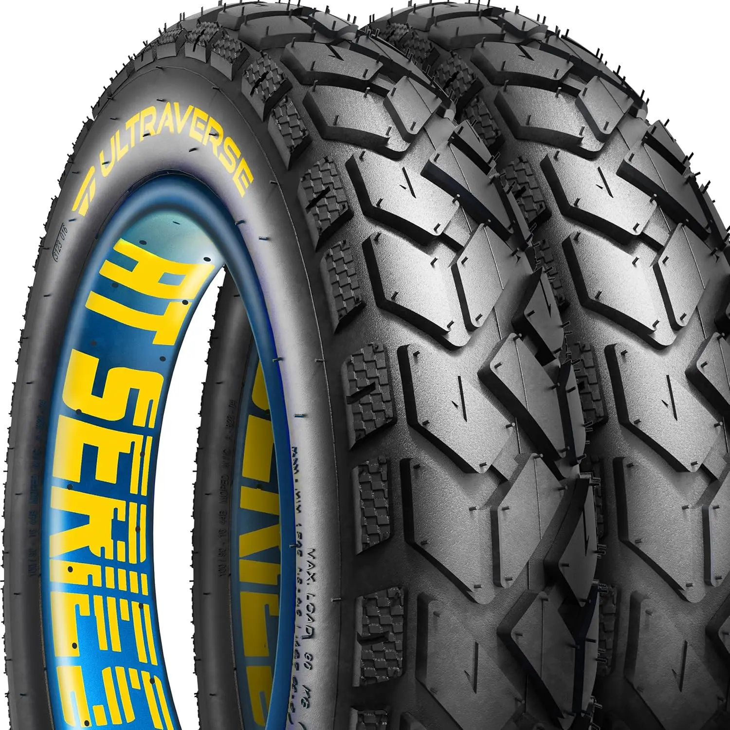 20x4 Fat Tires for MTB & Mountain Ebike, Robust High-Performance 20in Tyres with Directional Tread, Durable for Street & Trail Use, 2-Unit Cycling Components & Parts