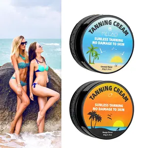 2-Pack Luxury Intensive Tanning Cream - Premium Self-Tanning Lotion for Natural-Looking Sun-Kissed Glow, Dark Tanning Gel for Women & Men, Summer Beach Body Care Cosmetics