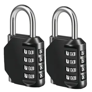 LMMAKE Heavy-Duty 4-Digit Resettable Keyless Padlock with Waterproof Protection Secure Gym Lockers Tool Boxes Storage Cabinets & Garden Gates Anti-Theft Design for Indoor Outdoor Use