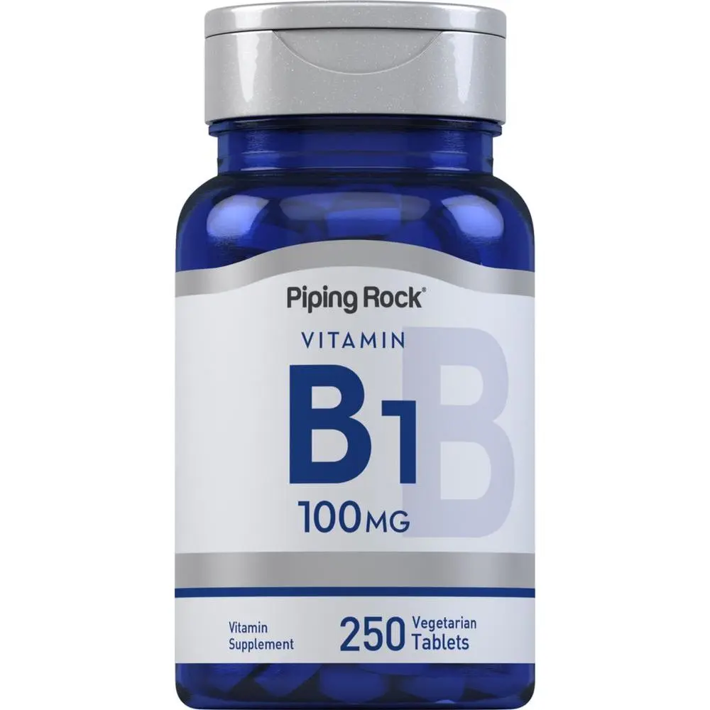 Piping Rock Vitamin B1 100mg | 250 Tablets | Thiamine Supplement | Vegetarian, Non-GMO, Gluten Free