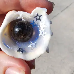smoky quartz clam