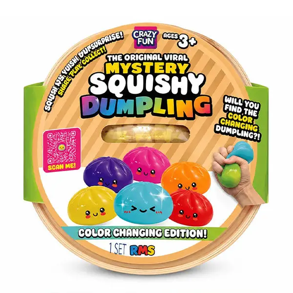RMS® Color Change Mystery Bao Bun 4" Dumpling Squishy Fidget Toy (1pc)