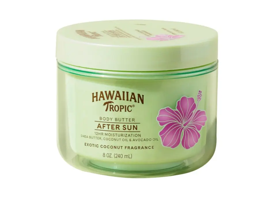 Hawaiian Tropic After Sun Body Butter with Coconut Oil, 8 oz, After Sun Lotion, After Sun Moisturizer, Coconut Body Butter, After Sun Care, After Sun Skin Care, 8 oz