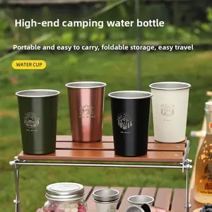 Hiking Mount Outdoor Camping Water Cup Stainless Steel Portable Coffee Beer Cup 350ML Tea Cup Wholesale