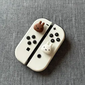 Kawaii Miffy Joystick Cap Protector for Switch NS Joycon Silicone Thumb Pad Soft Durable Cute Anime Anti Slip Lightweight Toys