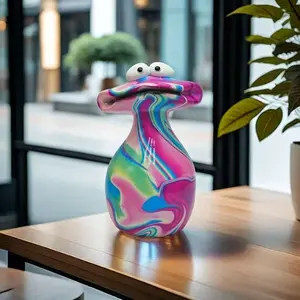 Funny Large Mouth Frog Resin Statue, Multicolor Multi-Functional Decoration, home decoration, decorative sculptures, figurines, resin figure, home ornaments, Perfect for Bookshelves, Living Room, Office, Garden