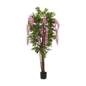 6.5' Wisteria Silk Tree by Nearly Natural