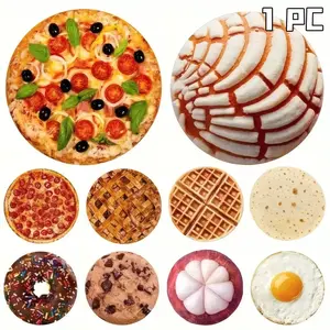 1pc Super Soft Mexican Tortilla Blanket, Warm Bed Throw, Fun Food Round Blanket, Ideal Gift for Adults, Unique Large Size