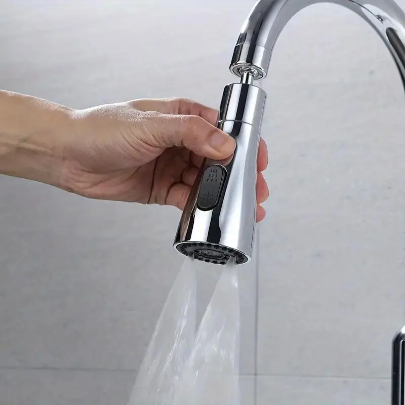 Kitchen Faucet Extender, Faucet Sprayer Attachment, 3-speed Rotating Faucet Nozzle with High-pressure Sprayer, Universal Kitchen & Bathroom Faucet Extender