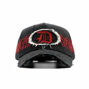 Dandy Hats x Fuerza Regida “FR-D Distressed Edition” Limited Snapback Cap – Premium Streetwear Baseball Hat with Vintage Washed Embroidered Design for Men & Women