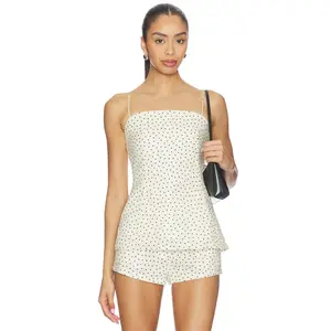 AEXAE x REVOLVE Linen Strap Top in Polka Dot