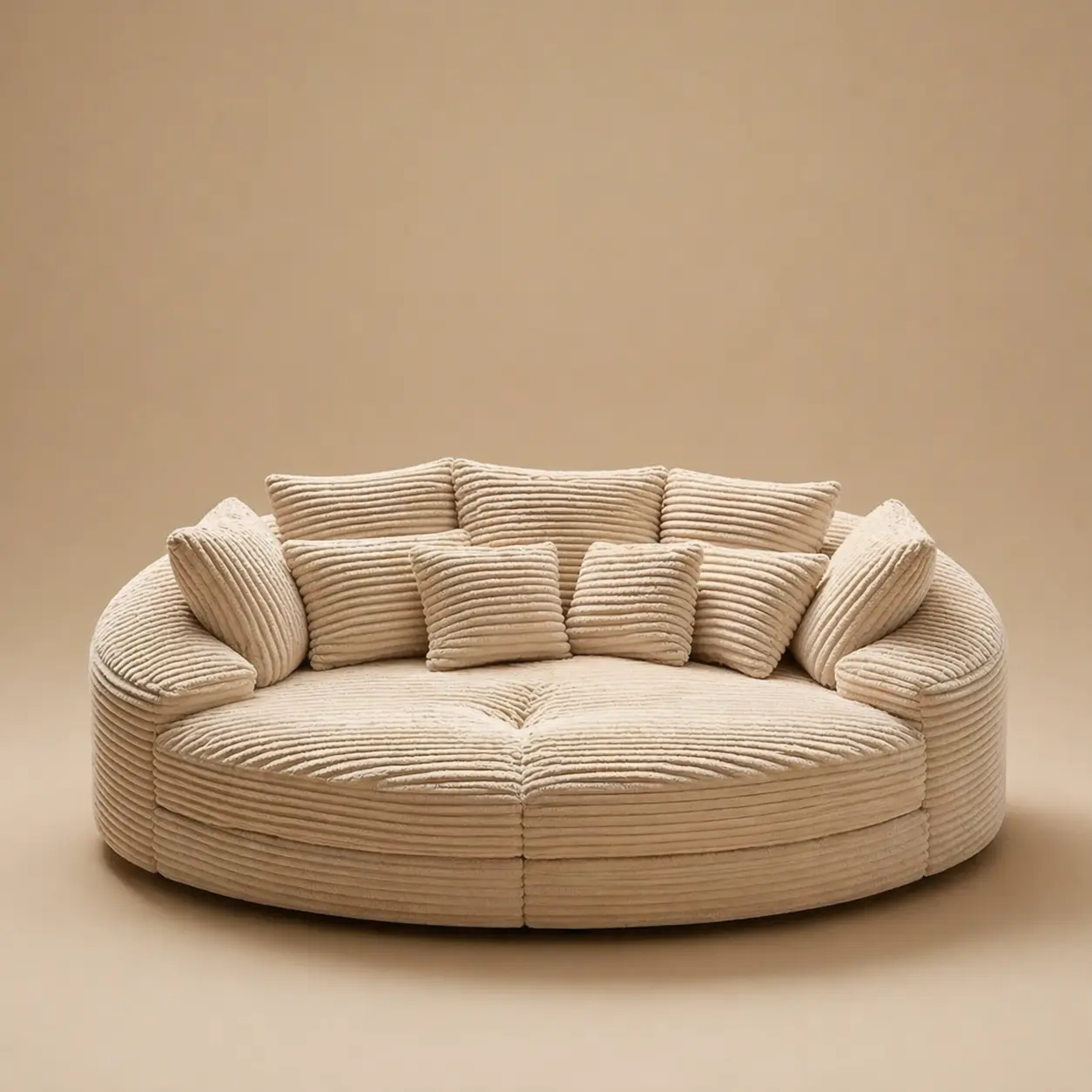 Large Circle Circular Modern Farmhouse Contemporary Italian Circle Sofa Bed