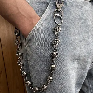 Trouser Chains for Men Pants Chain Jean Chains Belt Chain Biker Wallet Chain Skull Pants Chains for Men Biker Chain Punk Heavy Skull Goth Accessories